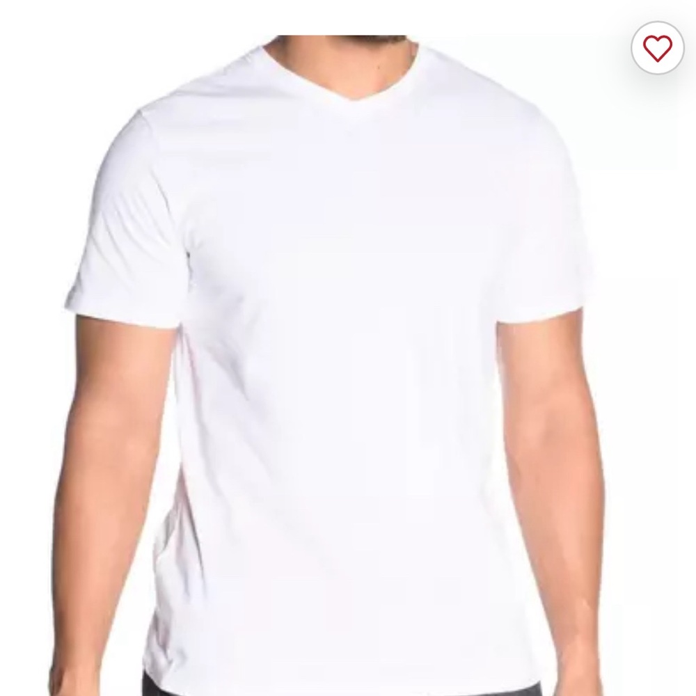 Men’s 2XL white Lux-T Veeneck Tshirt